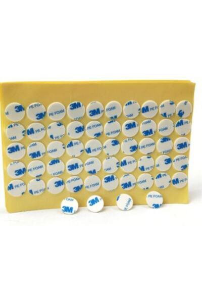 Hdg 3m Yuvarlak Kesimli Köpüklü Çok Güçlü Çift Taraflı Bant 15 Mm Çap 500 Adet