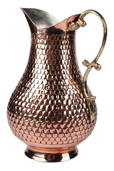 HASBEDESTEN El Işi Petekli Bakır Sürahi