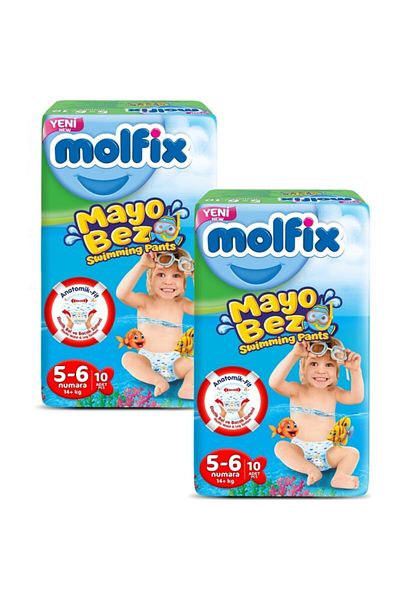 Molfix Mayo Diapers 5-6 Number 14+ Kg 10 X 2 :20 Pieces