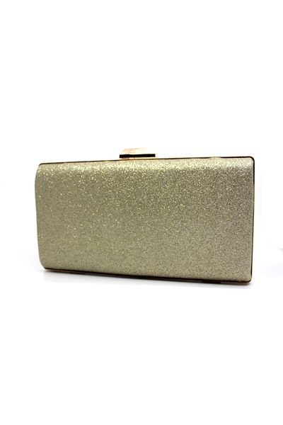 Çanta Sepetim Βραδινή τσάντα φορέματος Gold Glitter Tablet