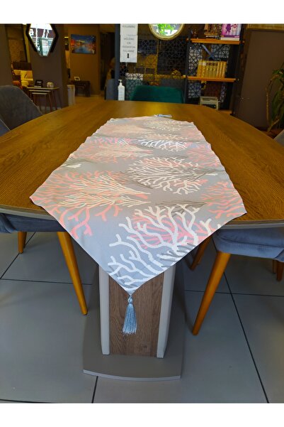 dehaberk عداء مطبوع رقميًا بنمط مرجاني وردي ورمادي