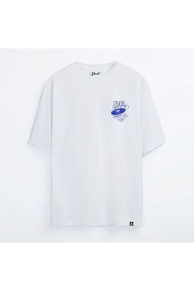Shout Unisex Oversize Oldschool T-shirt - Αισθάνεστε καλά, πιάστε το χαμόγελο μας