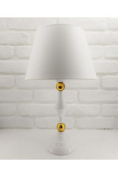 365GUNSERİSONU Beyaz Rustik Modern Konik Gold Toplu Metal Ayaklı Beyaz Şapkal...