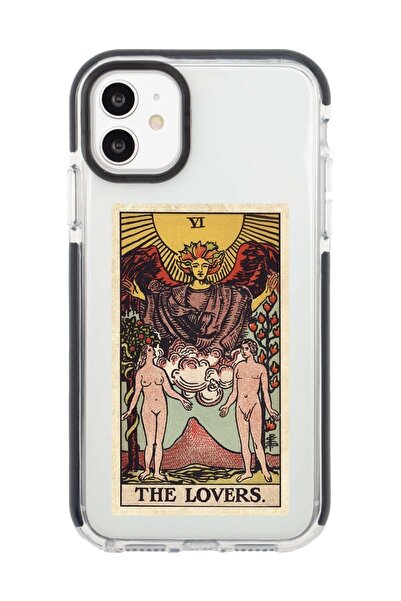 shoptocase Iphone 12 Kenar Korumalı Anti Shock The Chariot Tarot Kartı Desenl...