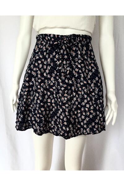 DAISY MODA Papatya Desenli Şort Etek