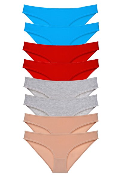 Royaleks 8 pieces super eco set Stretch Fabric women's slip panties red skin ...
