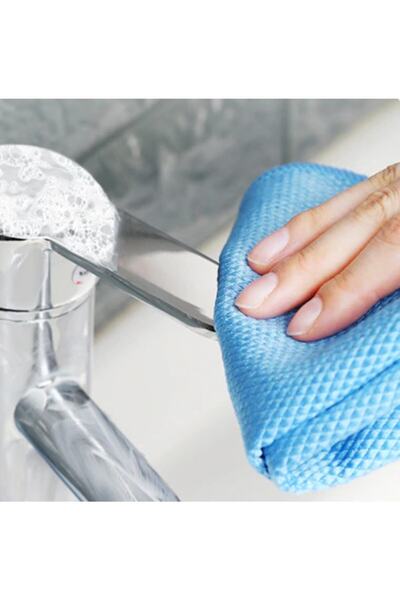 RENK YAPI RÜYASI Blue Color 1 Piece Antibacterial Microfiber Micro Fiber Cloth Cleaning Glass Cleaner Cloth 40x40cm