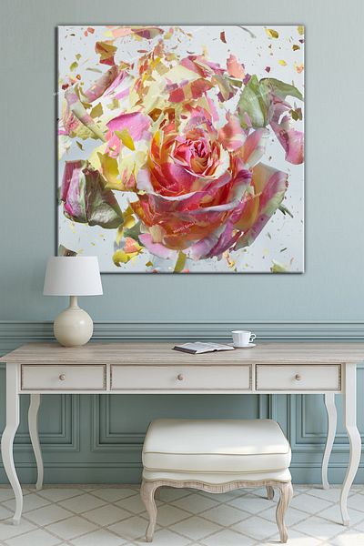 Morfil Sanat Atölyesi Pictură decorativă pe pânză cu flori de trandafir (9 dimensiuni diferite)