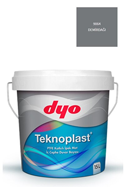 Dyo Teknoplast Teflonlu Antibakteriyel Ipek Mat Iç Cephe Duvar Boyası 9064 Demirdağı 15 Lt