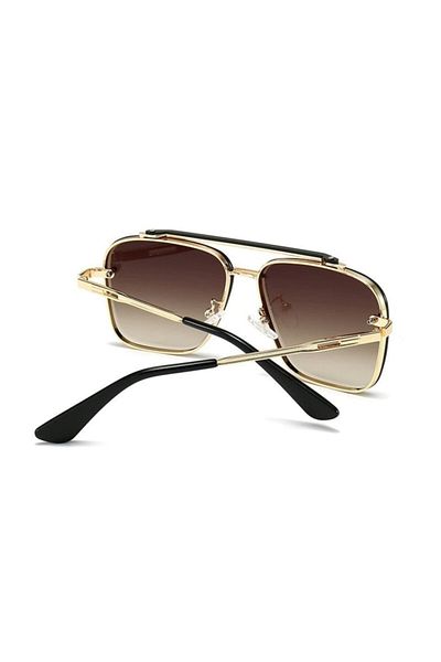 Müstesna Jwl Men's Glasses Models Metal Frame Drop Pilot Frame Image Glasses Retro Vintage Fashion Yellow