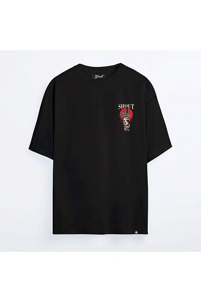 Shout Μπλουζάκι Unisex Oversize Skull And Snake Oldschool