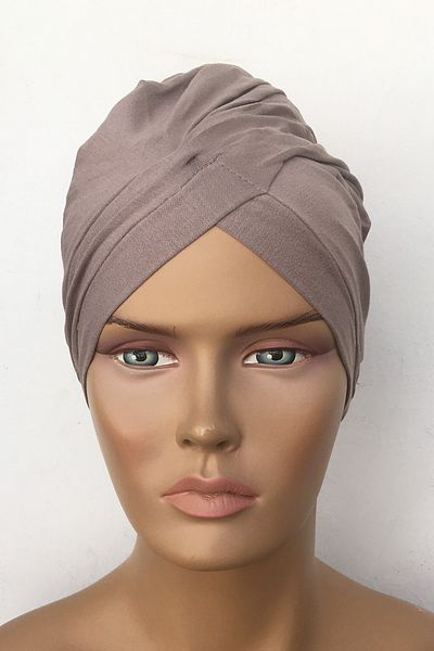 Vera Aura Ready Turban Bonnet Χτενισμένο Βιζόν Καπό Σταυρός Γυναικείο Hijab Bonnet