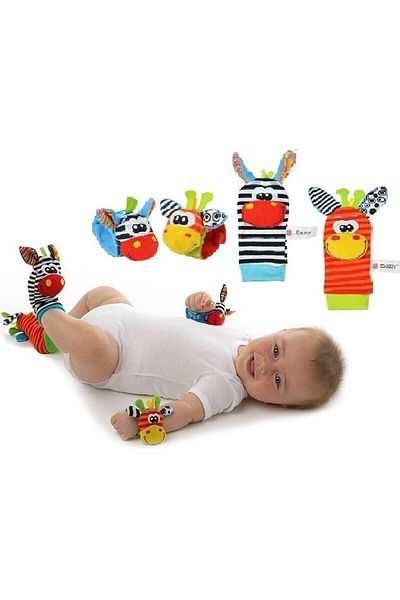 Sozzy Toy Rattle Socks, Shoes and Hand Bracelet /