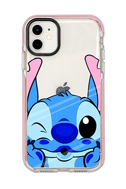 mooodcase Iphone 12 Stitch Desenli Candy Bumper Silikonlu Telefon Kılıfı