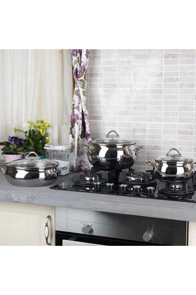 KORKMAZ Tombik Jr Set 6 Piece 3-Piece Pot Set A1801