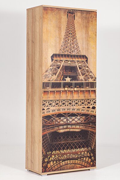 SANDALİE Nora Eyfel / 5 Raflı 2 Kapaklı Çok Amaçlı Mutfak Dolabı Banyo Dolabı...