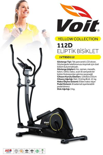Voit Yellow Collection 112d Manyetik Eliptik Bisiklet