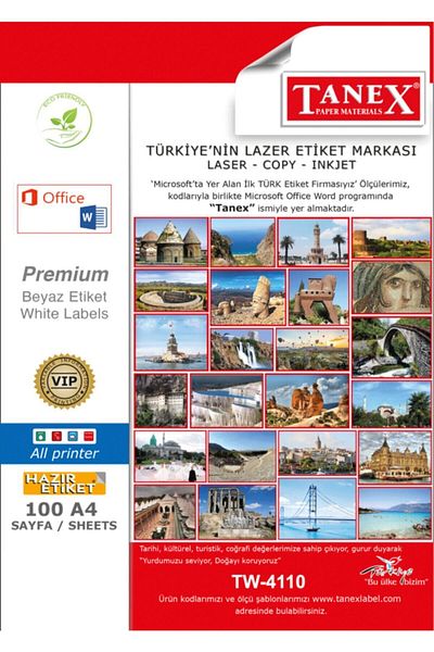 Tanex Tw-4110 Αυτοκόλλητο λέιζερ 40x12 mm