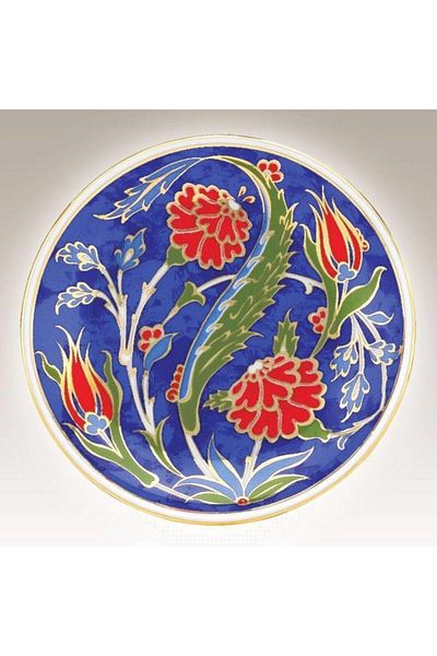 Kütahya Porselen 10 Cm Hand Decorated Plate Decoration No 01176
