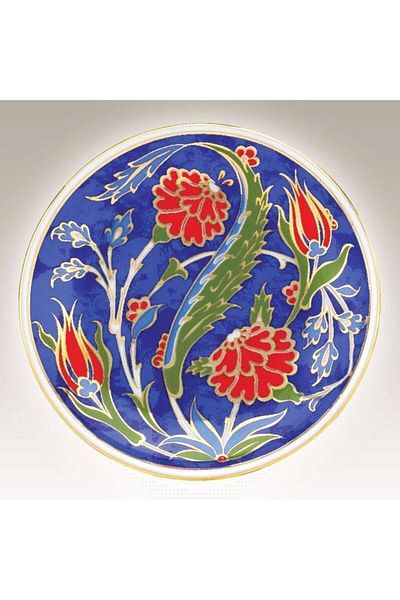 Kütahya Porselen 10 Cm Hand Decorated Plate Decoration No 01176