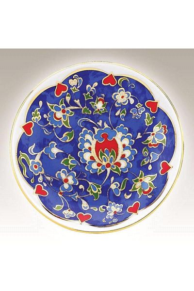 Kütahya Porselen 10 Cm Hand Decorated Plate Decoration No 013884