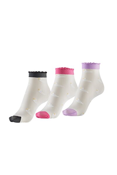 Bonny Silver Odor-Free Duckly Socket Women's Silver Socks 3 Pack