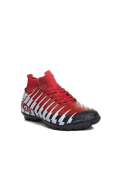 Lion Black Red High Top Astroturf Football Shoes