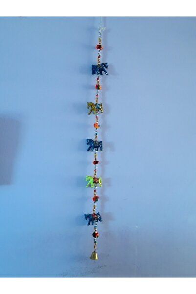 Trend Dünyası Trenddünyası Beş Truva At Püsküllü Boncuklu Zilli Kapı Duvar Süsü