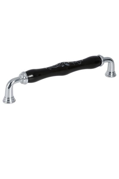 Porcellana Perla Porselen Kulp Dolap Çekmece Mobilya Mutfak Kulbu Safir 160mm Siyah-krom-stk0699