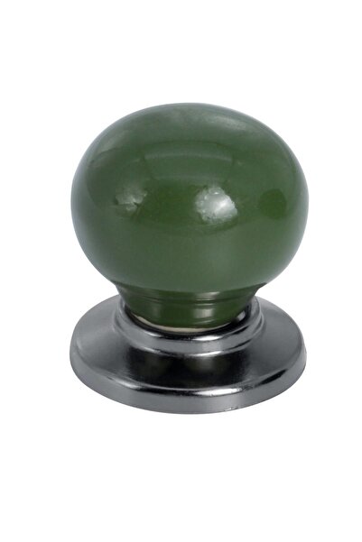 Porcellana Perla Porselen Kulp Dolap Çekmece Mobilya Mutfak Kulbu Yakut Düğme Yeşil-füme-stk0469