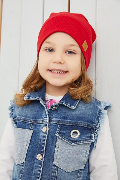 Babygiz Kız Bebek Çocuk Kırmızı Şapka Bere El yapımı Rahat Cild dostu %100 Pamuklu Kaşkorse
