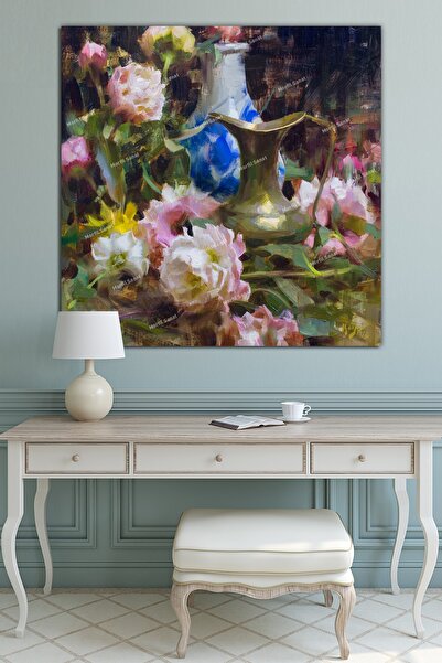 Morfil Sanat Atölyesi Ruže Cveće Dekorativna Umjetnička Slika na Platnu