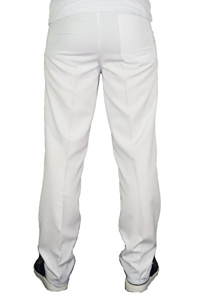 Uniprom Doktor - Hemşire Belden Lastikli Pantolon Alpaka Kumaş Beyaz