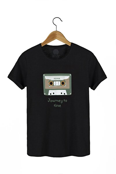 VEAVEN Erkek Siyah Baskılı Trend T-shirt