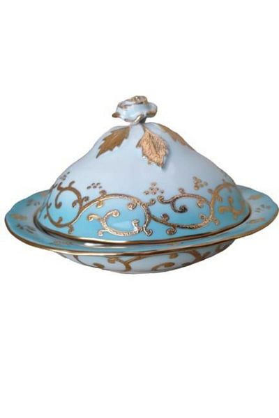 Kütahya Porselen Sultan Sugar Bowl Turquoise Color