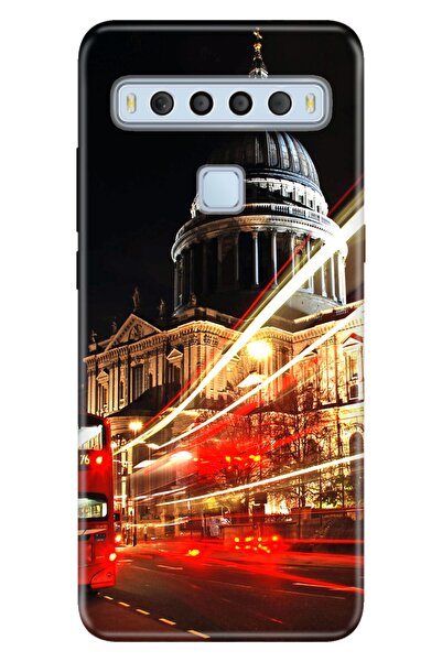 TCL 10l Uyumlu Kılıf Pure Modern Desenli Silikon Londra Gece