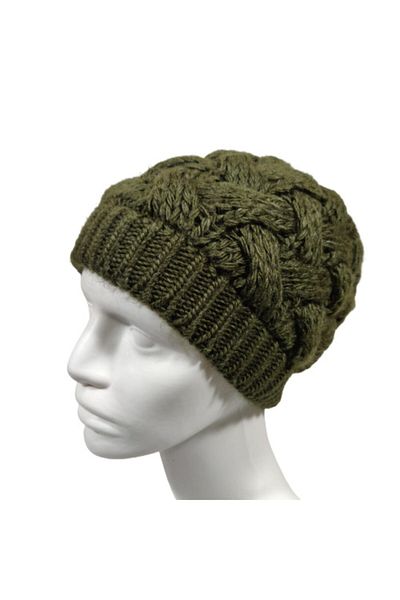 PAKER GİYİM Women's Green Color Knitted Beret