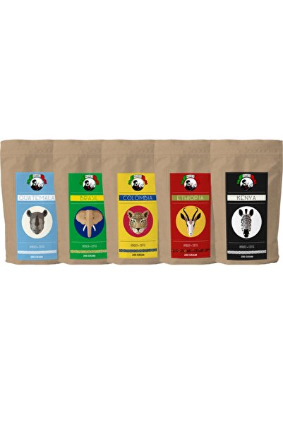 Enganche Coffee Yüksek Kalite Devasa Tadım Paketi 5x200 gram Filtre Kahve