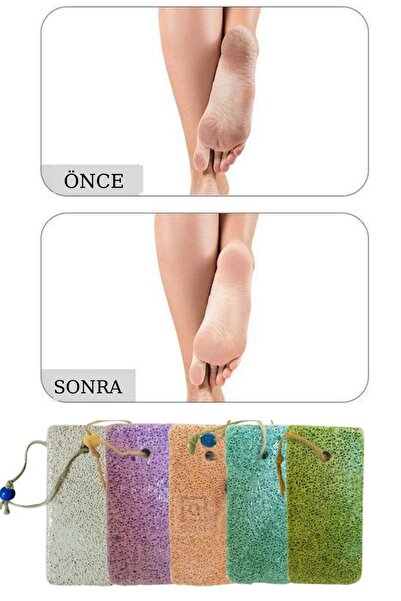 QNİAY Cilt Topuk Taşı (3 Adet) Kazıyıcı Peeling Banyo Poza Taşı Pedikür Manikür Nasır Doğal Ayak Bakımı