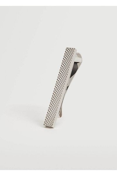 MANGO Man Men's Silver Color Metal Tie Needle