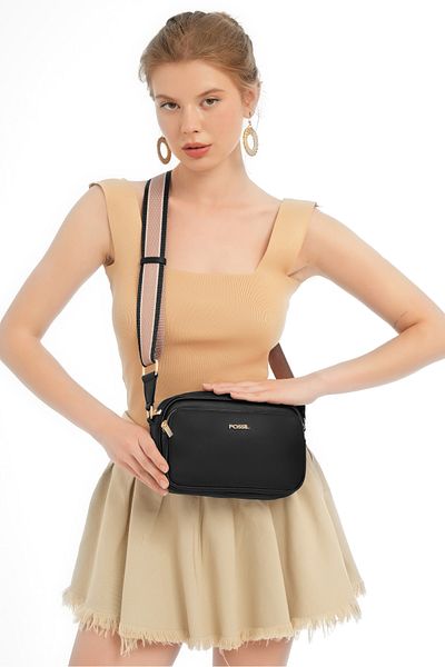 Fossil Women's Black Shoulder Bag - Model 05FM24K1123