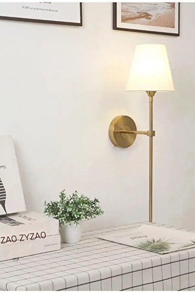 Fico Home Wall Sconce Cream Lampshade Antique Gold Yellow Modern Design Work ...