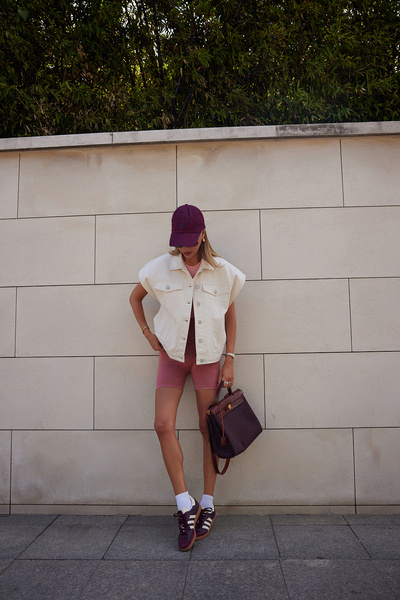 Trendyol Collection Oversize Ecru džínová vesta - TWOAW25YE00030