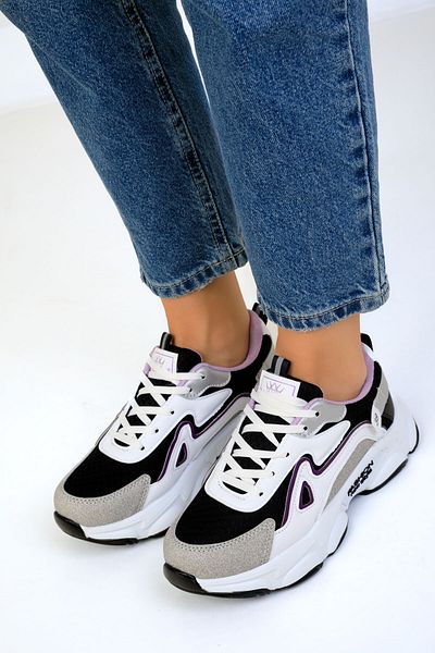 SOHO Eisweiß-Flieder Damen Sneaker 17834
