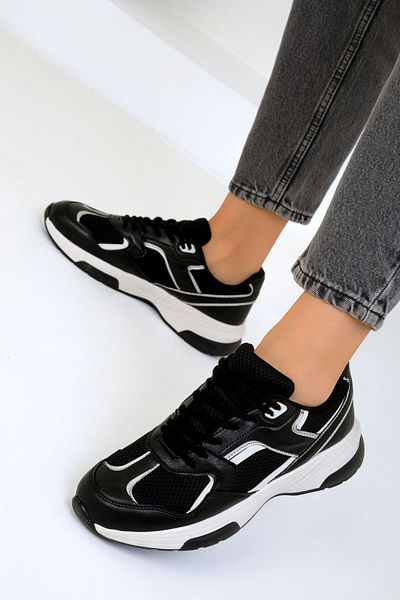 SOHO Women's Sneaker 19505 - Black and White