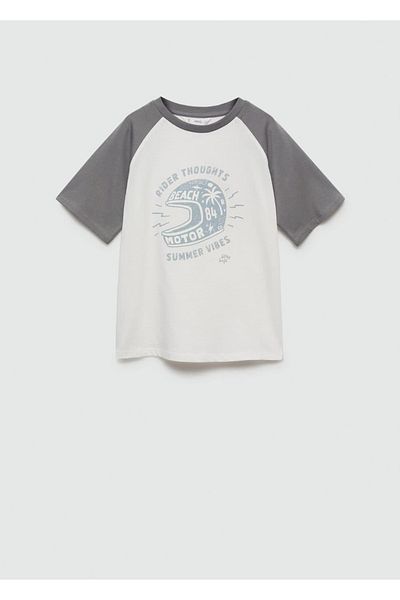MANGO Kids Tricou Gri Pentru Copii