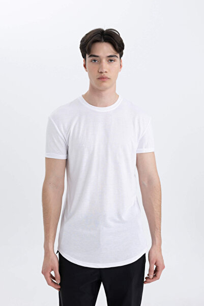 DeFacto Ανδρικό λευκό μπλουζάκι - N2104az/wt34