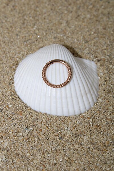 NOBLE GETTO Piercing Cerrahi Çelik Piercing Burma Klipsli Kıkırdak Septum Tragus Conch Helix Rose Renk Halka