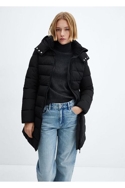 MANGO Woman Gesteppter Anorak mit Kapuze