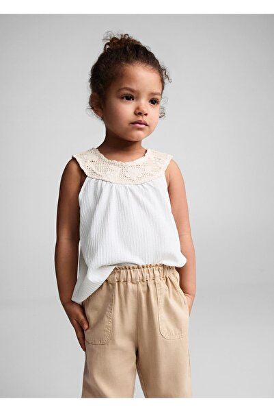 MANGO Baby Doğal Boya Cepli Pantolon